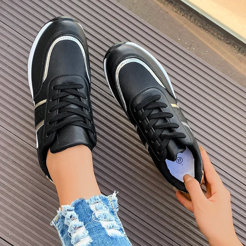 Women's Lace-Up Colorblock Sneakers