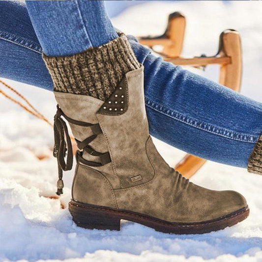 Women's Lace-Up Slouch Boots