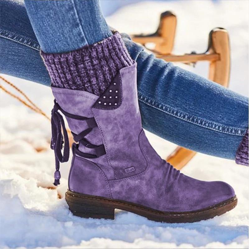 Women's Lace-Up Slouch Boots