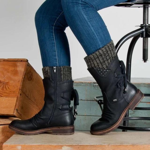 Women's Lace-Up Slouch Boots