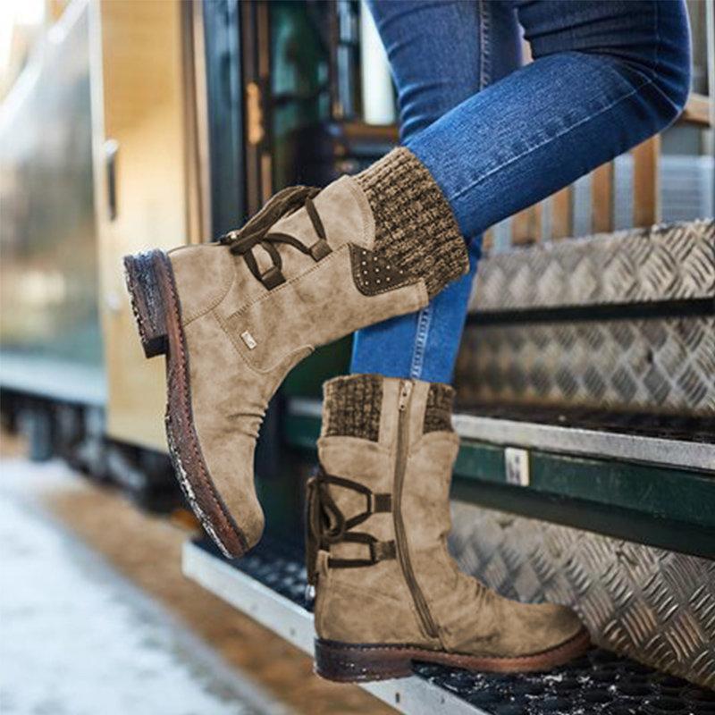 Women's Lace-Up Slouch Boots