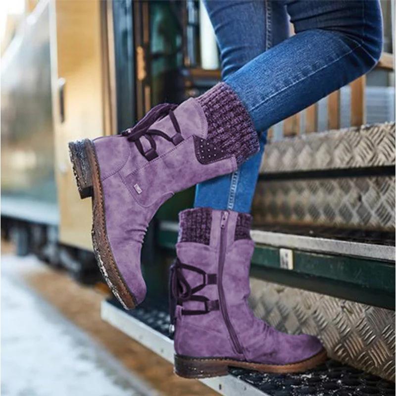 Women's Lace-Up Slouch Boots