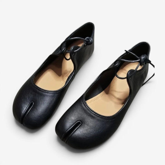Women's Lace-Up Split-Toe Flats