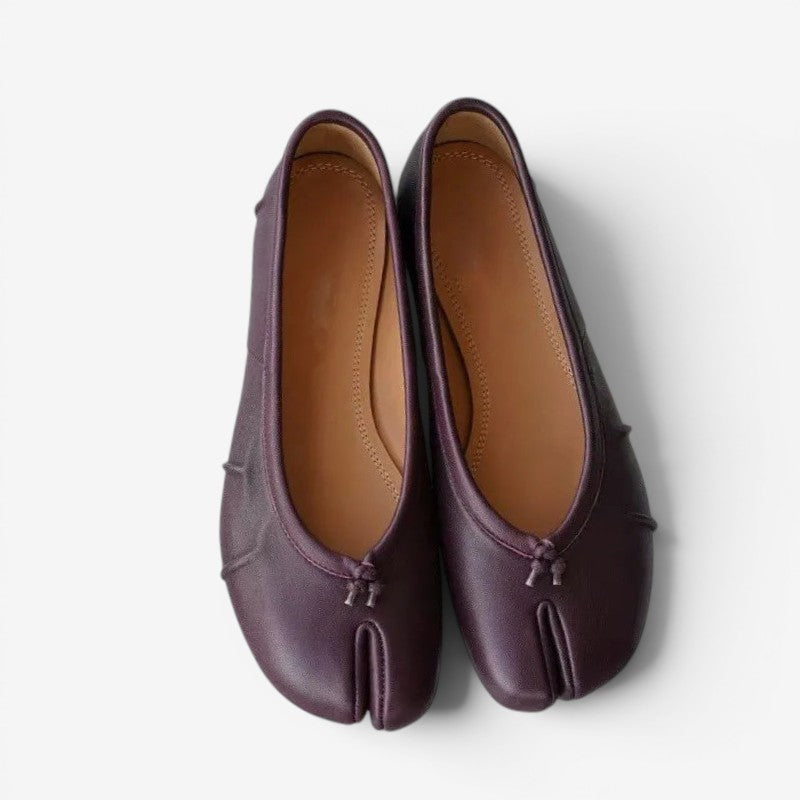 Women's Lace-Up Split-Toe Flats