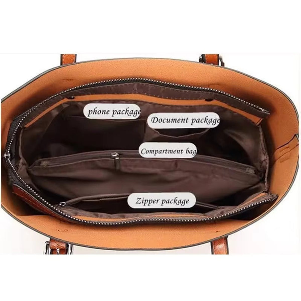 Women's Large Oil-Wax Leather Shoulder Tote Bag