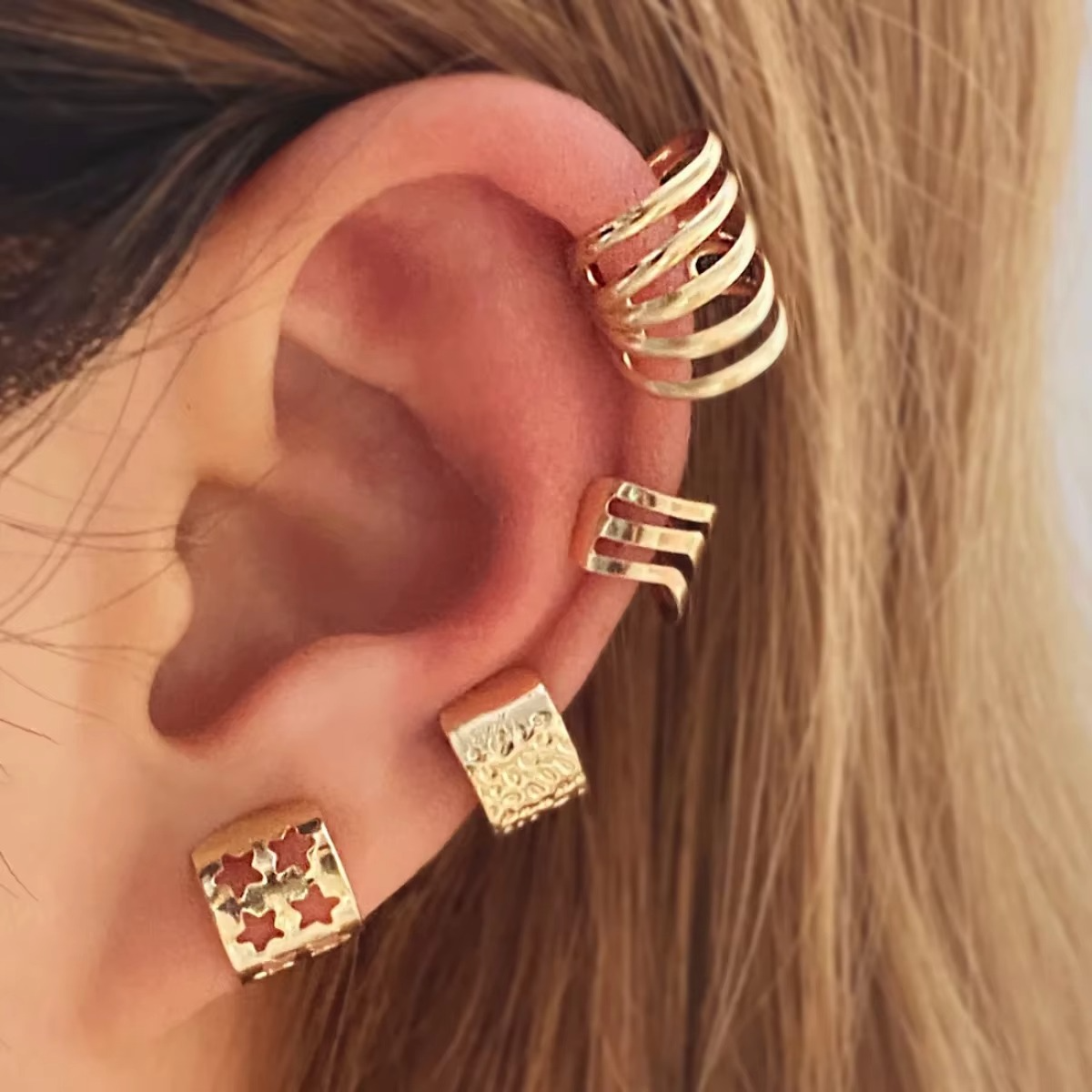Women's Leaf Motif Clip-On Earrings