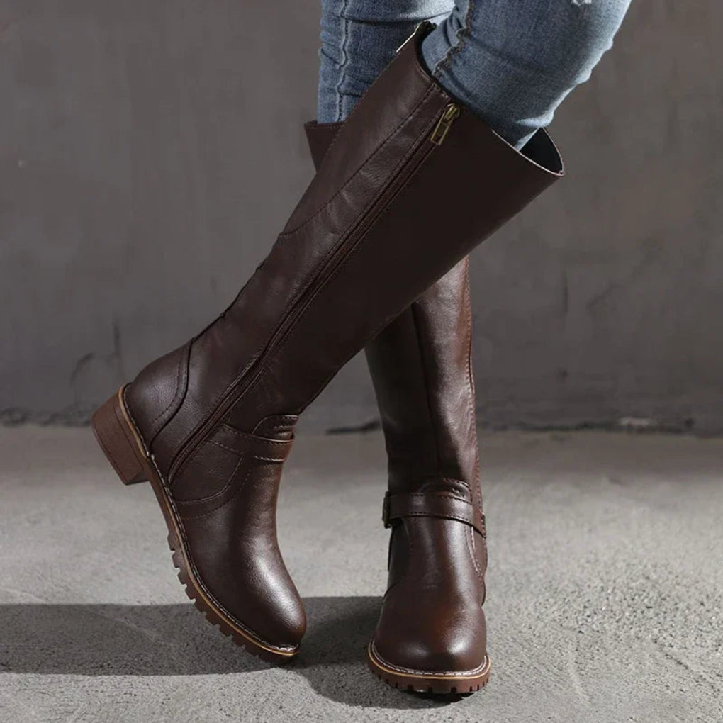 Women's Leather Boots with All-Day Comfort and Durable Finish