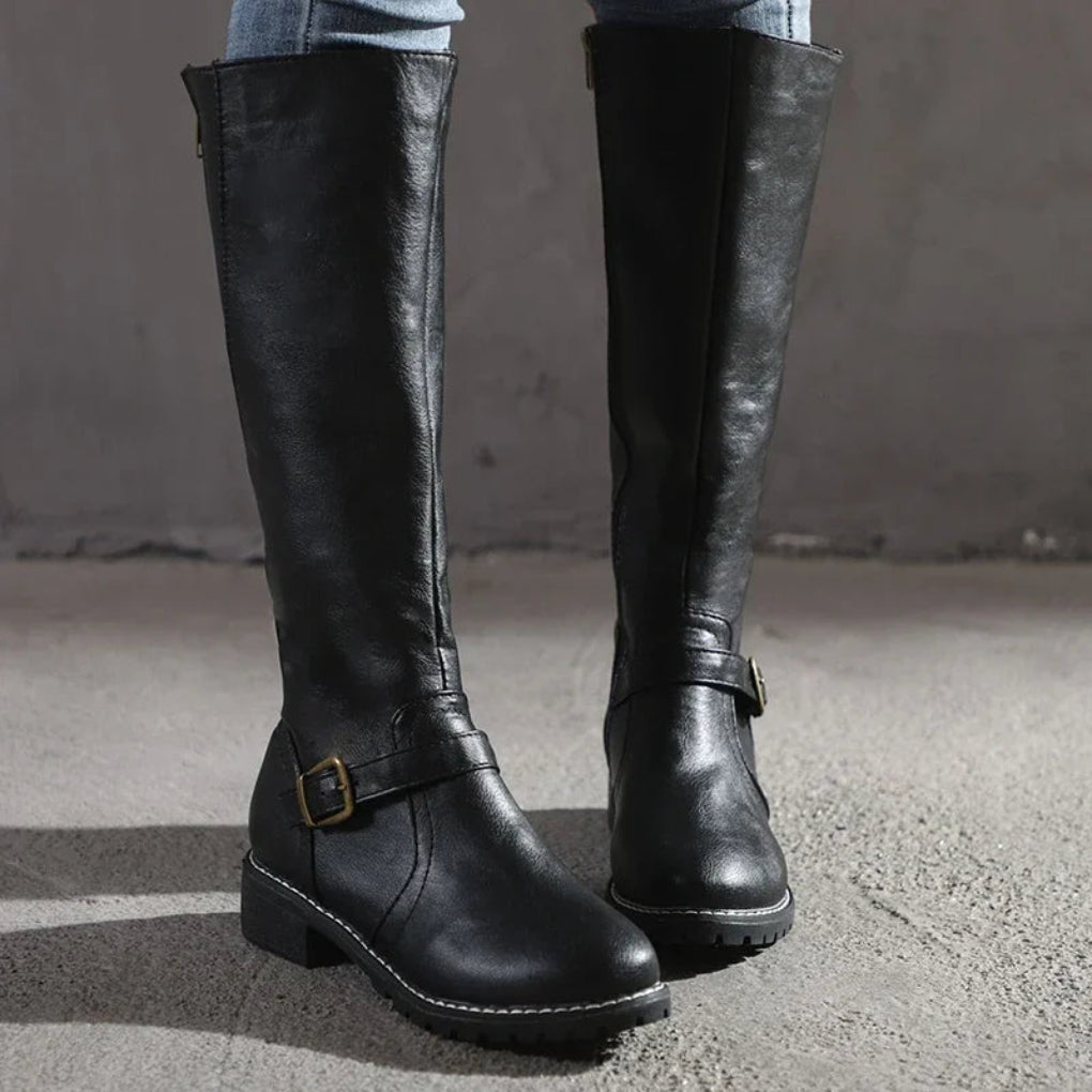 Women's Leather Boots with All-Day Comfort and Durable Finish