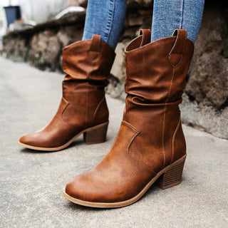 Women's Leather Western Cowboy Boots