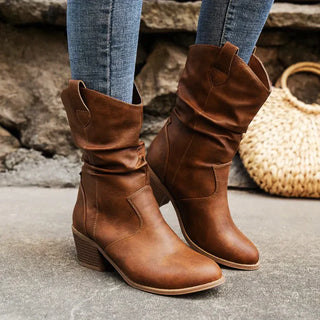 Women's Leather Western Cowboy Boots