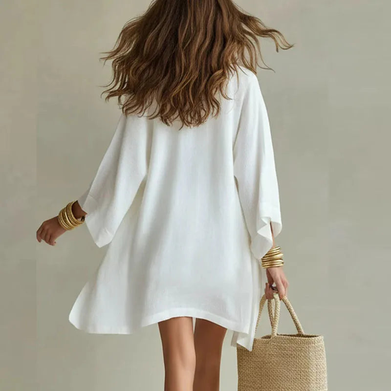 Women's Linen Kimono Loungewear Set