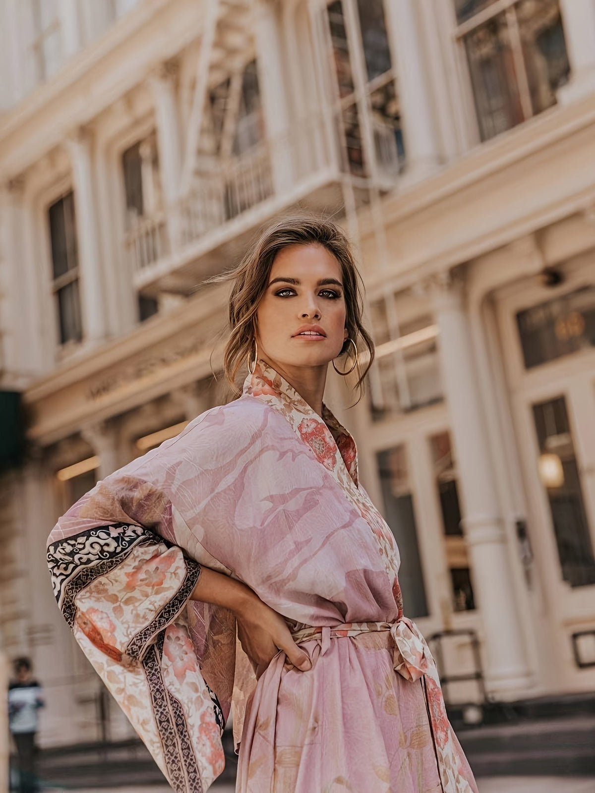 Women's Long Floral Kimono