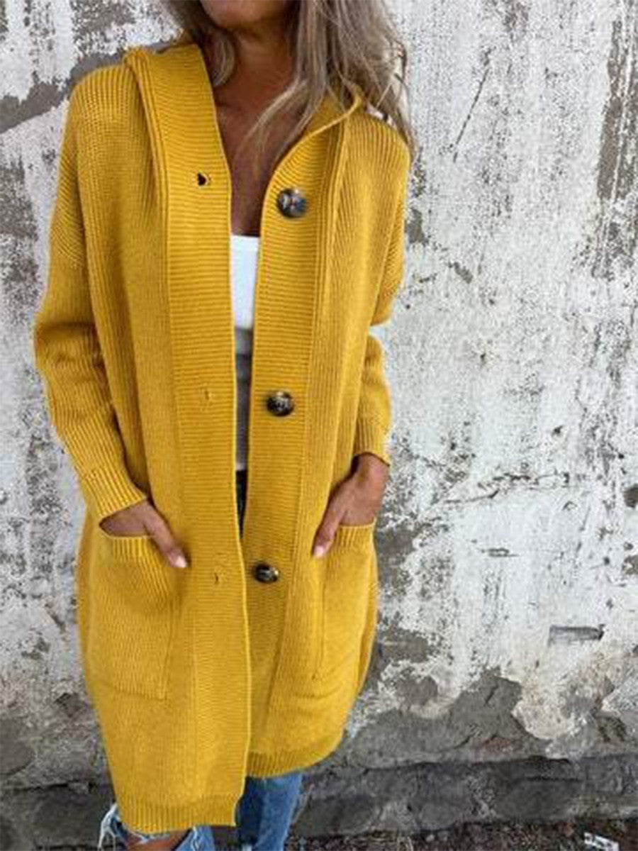 Women's Long Hooded Cardigan