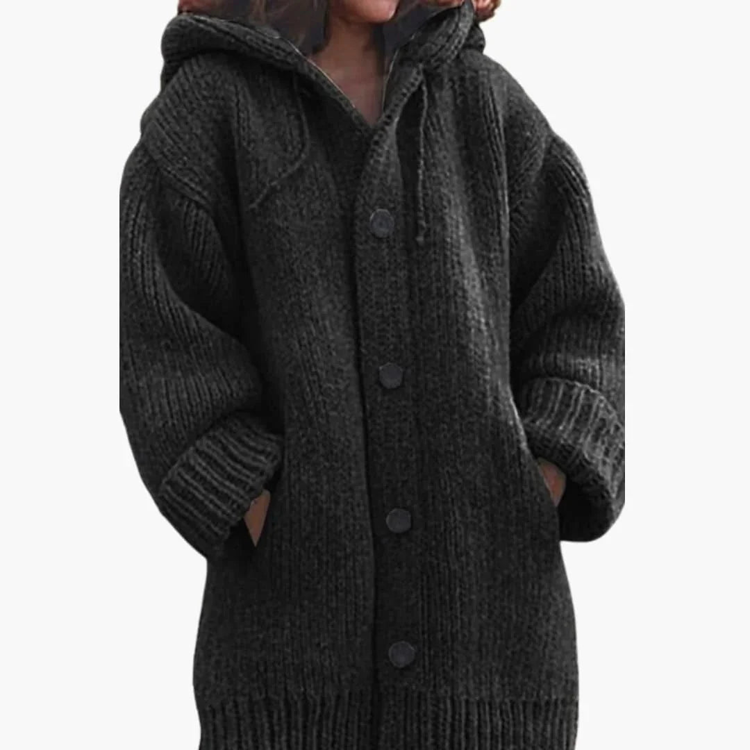 Women's Long Hooded Cardigan