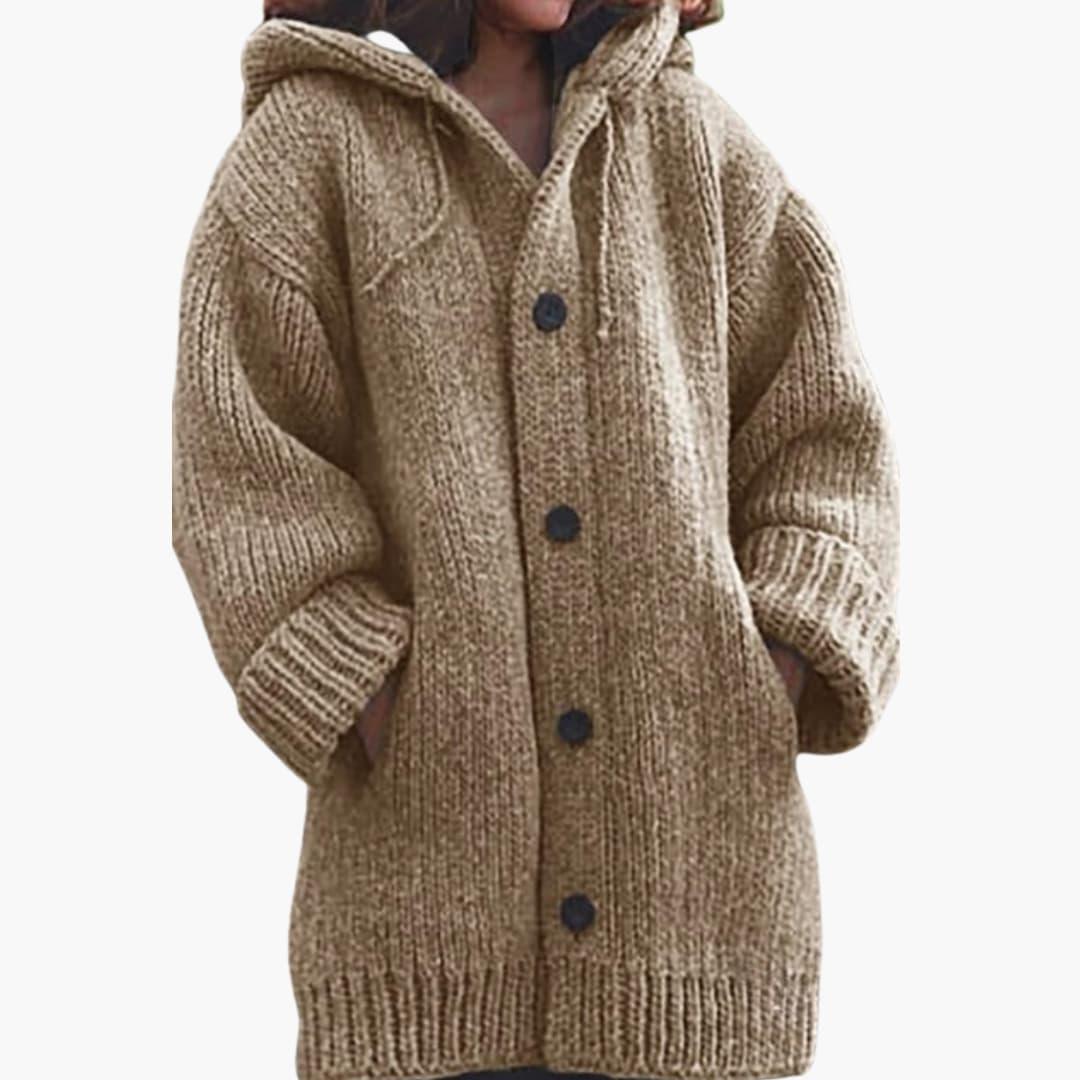 Women's Long Hooded Cardigan