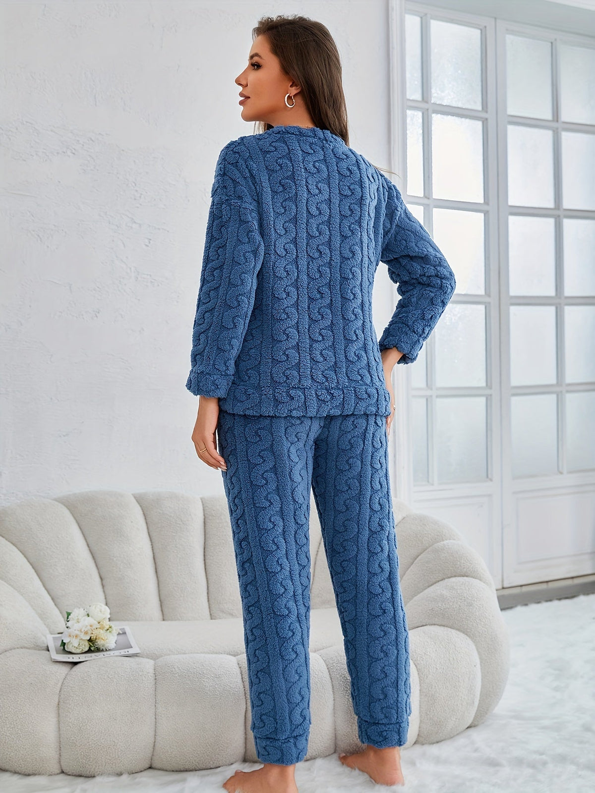Women's Long-Sleeve Knit Pyjama Set
