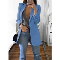 Women's Long Sleeve Notched Lapel Blazer