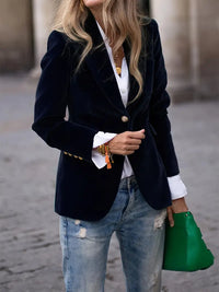 Women's Long-Sleeved Fitted Blazer Jacket