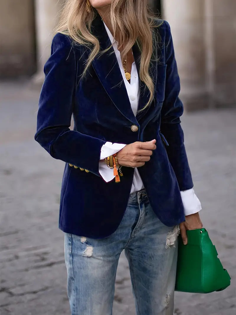 Women's Long-Sleeved Fitted Blazer Jacket