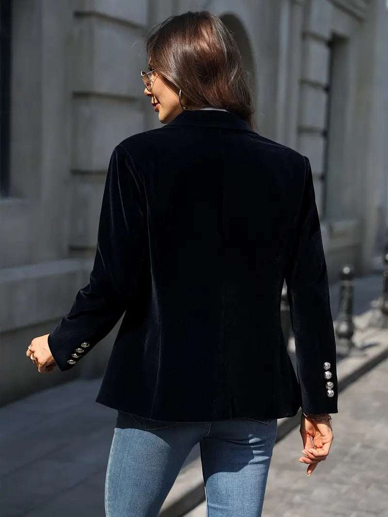 Women's Long-Sleeved Fitted Blazer Jacket
