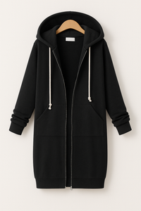 Women's Long Zip-Up Hoodie