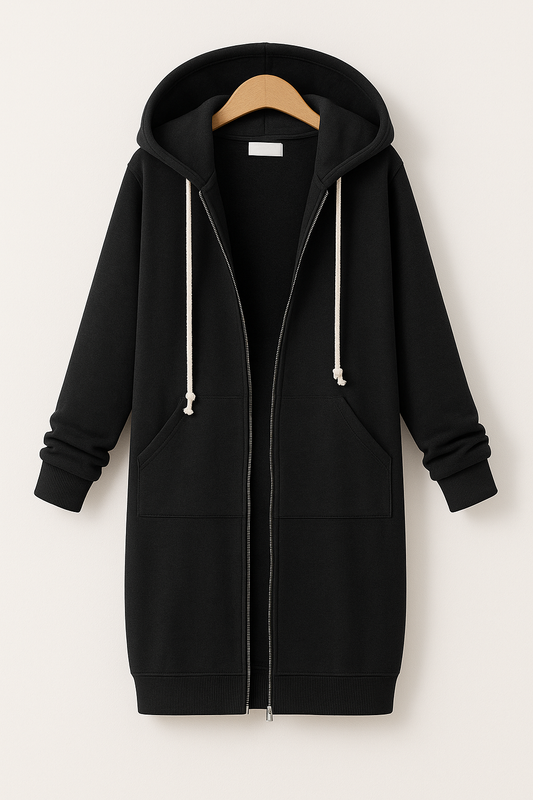 Women's Long Zip-Up Hoodie