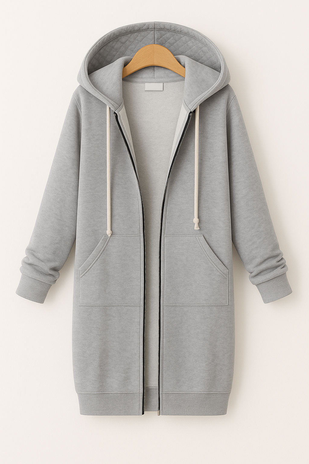 Women's Long Zip-Up Hoodie