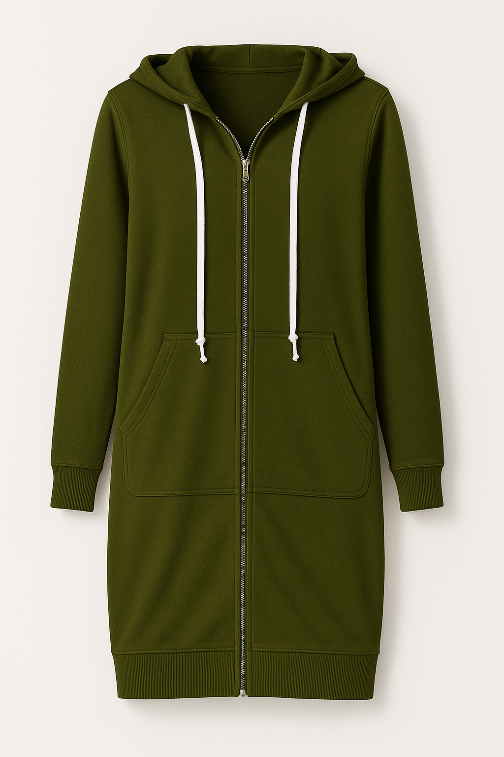Women's Long Zip-Up Hoodie