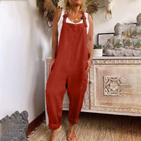 Women's Loose Dungarees with Adjustable Buckles