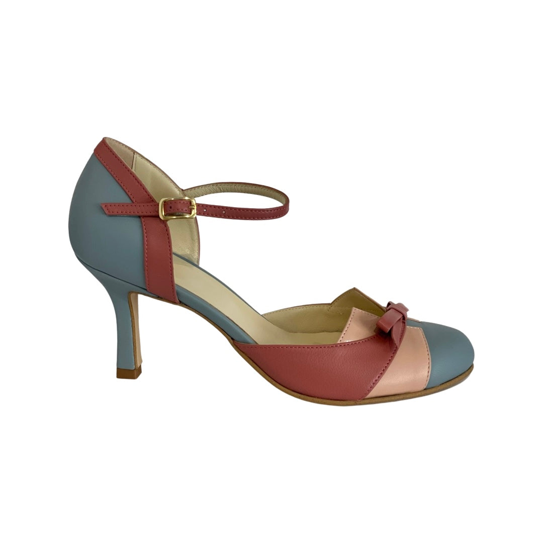 Women's Low-Heeled Ankle Strap Pumps
