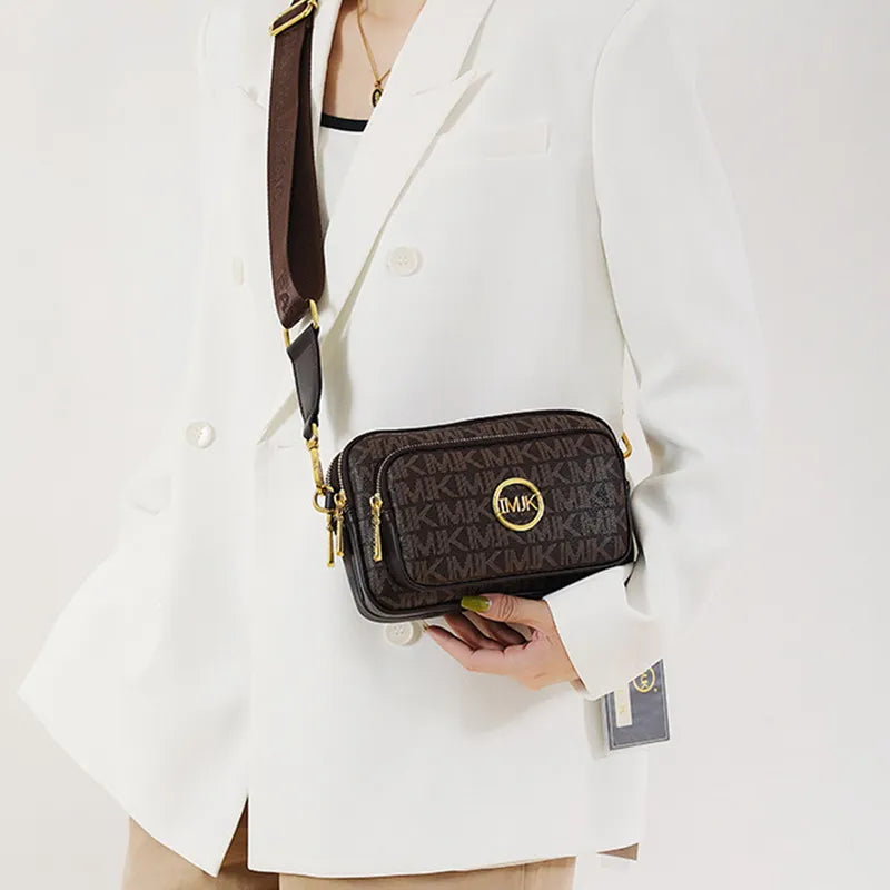 Women's Monogram Shoulder Bag with Chain Detail