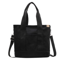 Women's Multifunctional Canvas Tote Bag with Adjustable Crossbody Shoulder Strap