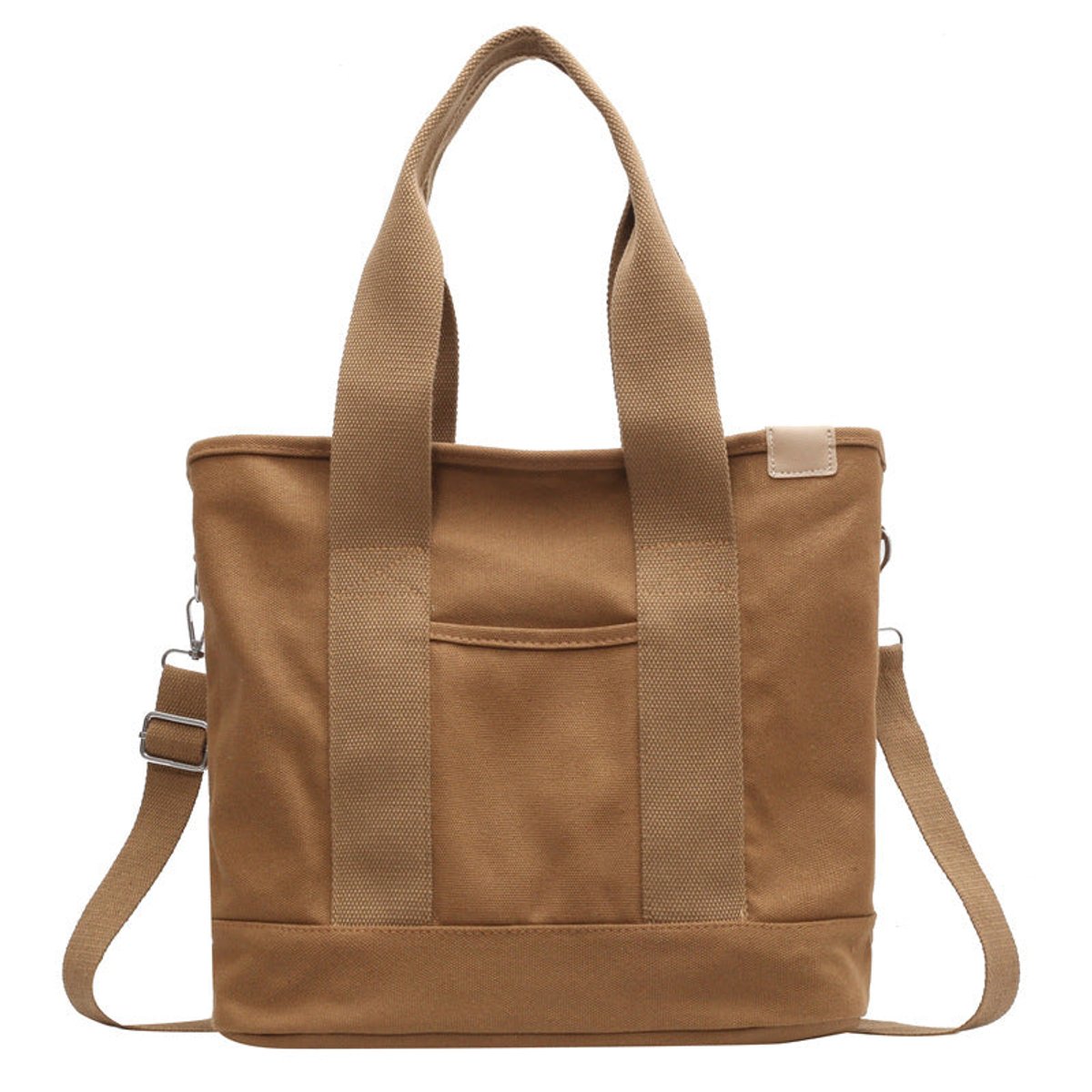 Women's Multifunctional Canvas Tote Bag with Adjustable Crossbody Shoulder Strap