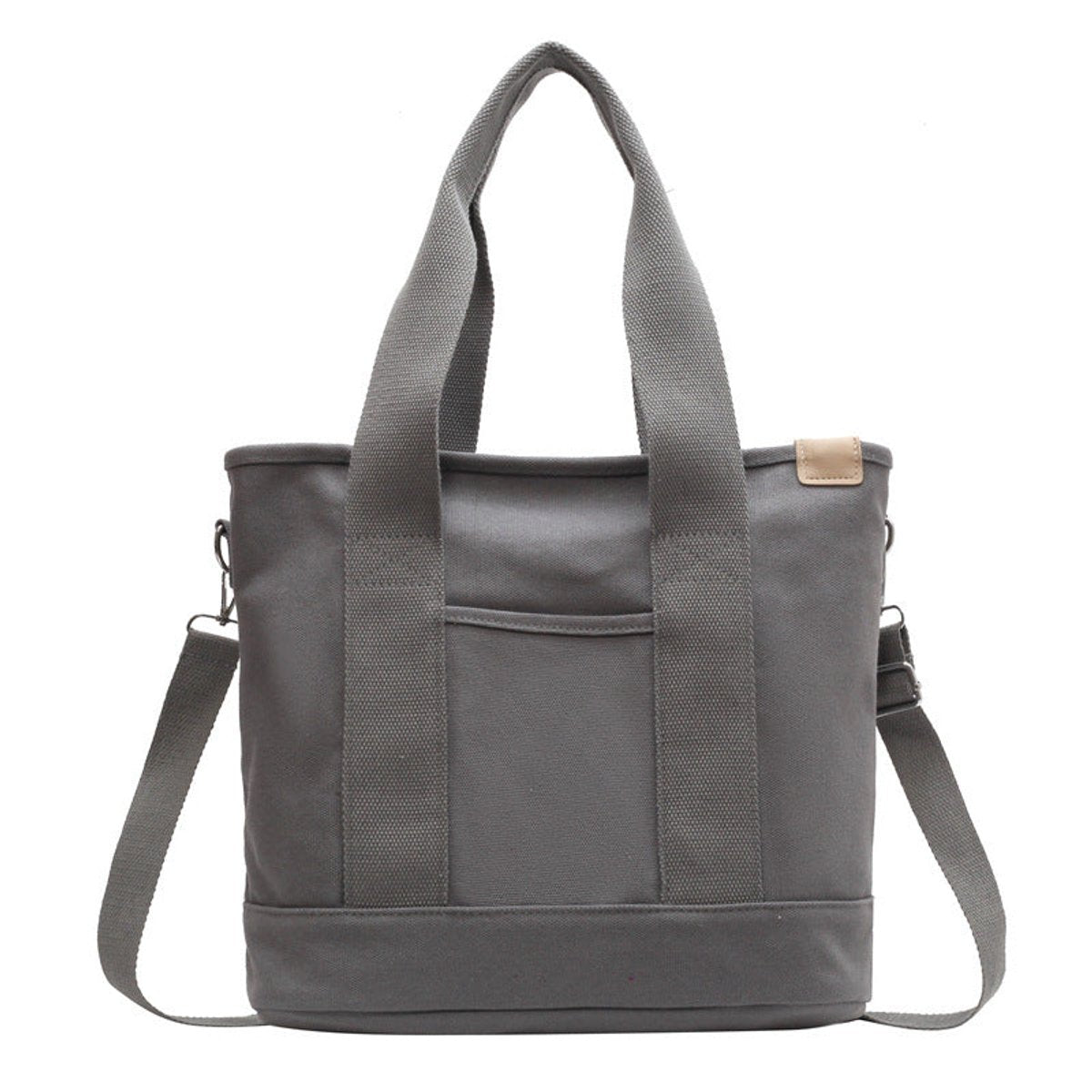 Women's Multifunctional Canvas Tote Bag with Adjustable Crossbody Shoulder Strap