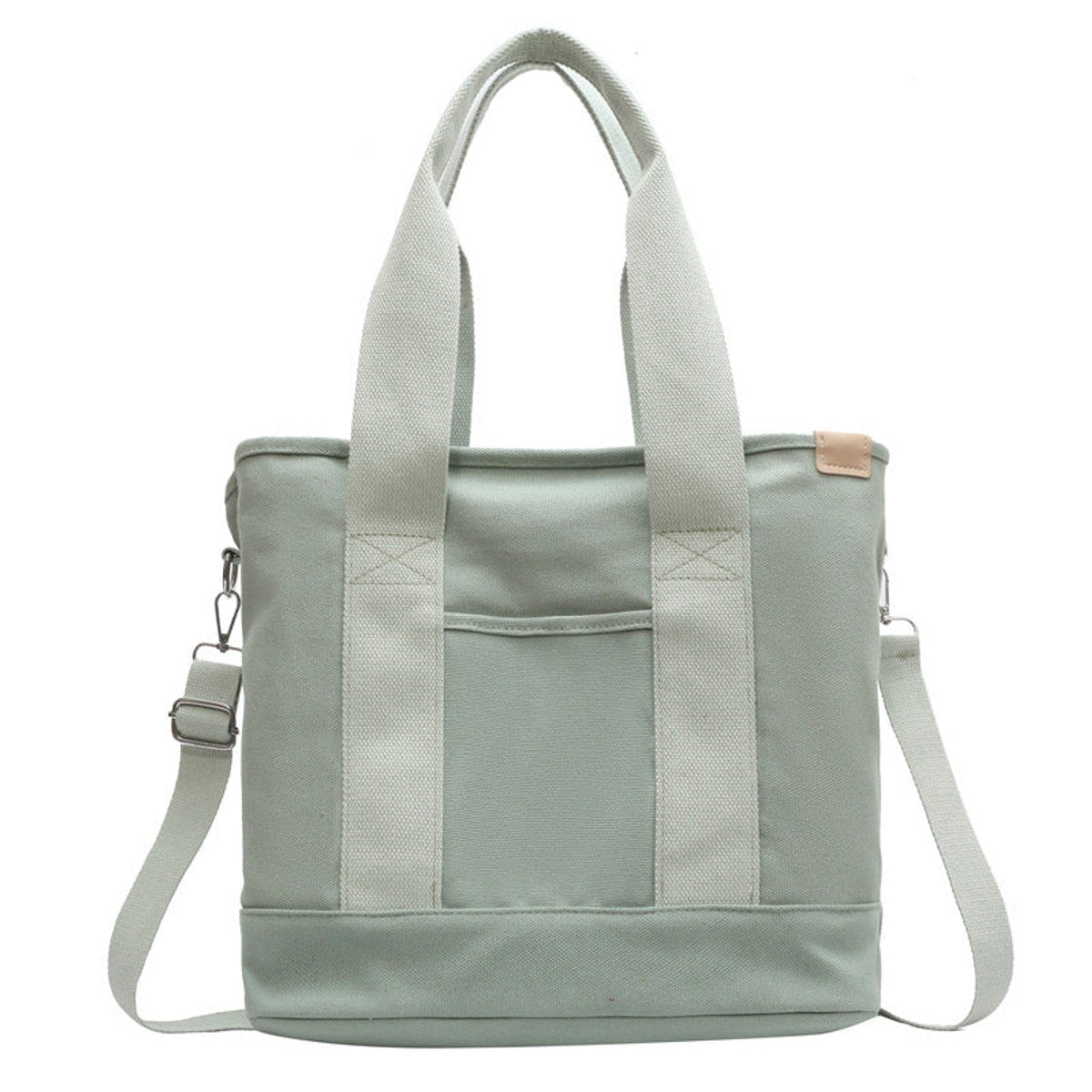 Women's Multifunctional Canvas Tote Bag with Adjustable Crossbody Shoulder Strap