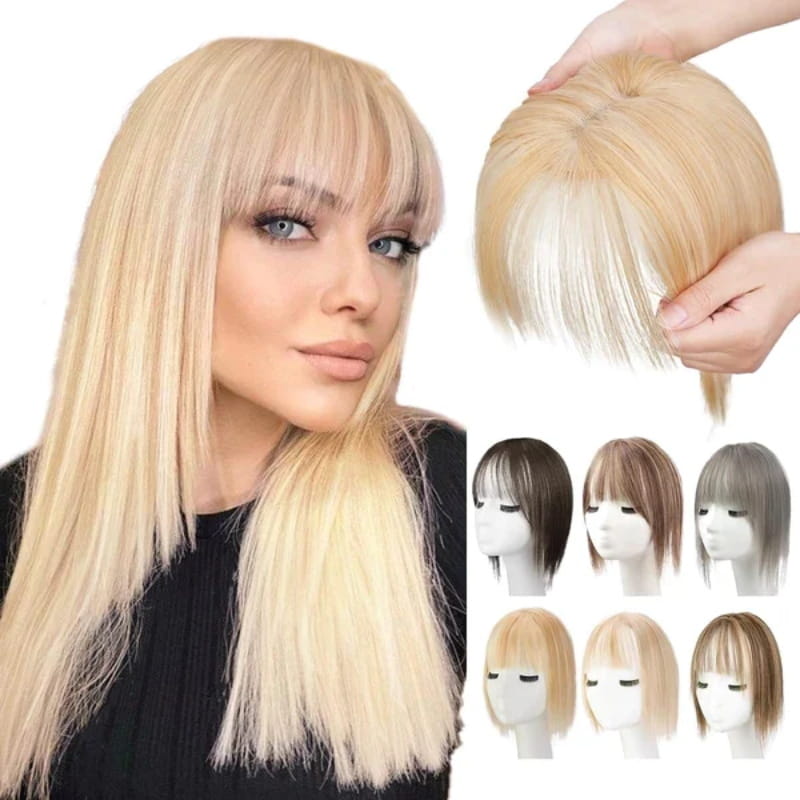 Women's Natural Hairpiece with Bangs