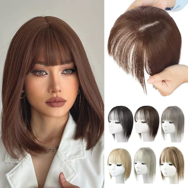 Women's Natural Hairpiece with Bangs