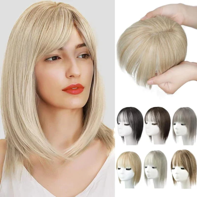 Women's Natural Hairpiece with Bangs