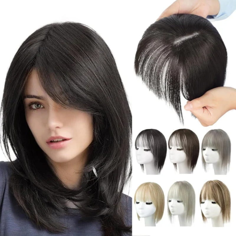 Women's Natural Hairpiece with Bangs