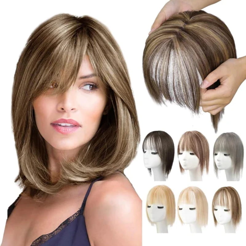 Women's Natural Hairpiece with Bangs