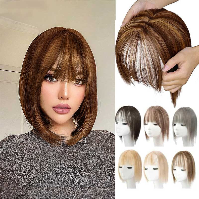 Women's Natural Hairpiece with Bangs