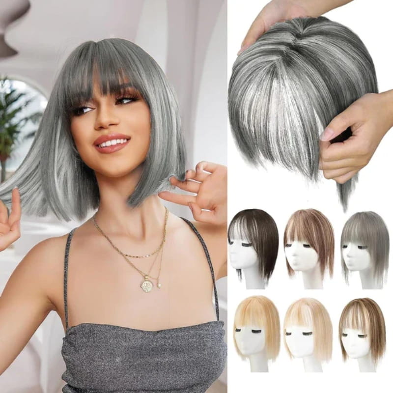Women's Natural Hairpiece with Bangs
