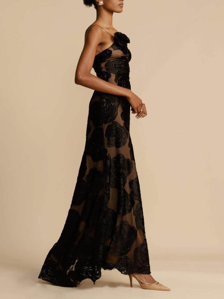 Women's One Shoulder Maxi Dress