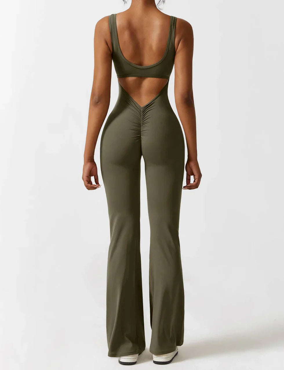 Women's Open Back Flared Jumpsuit