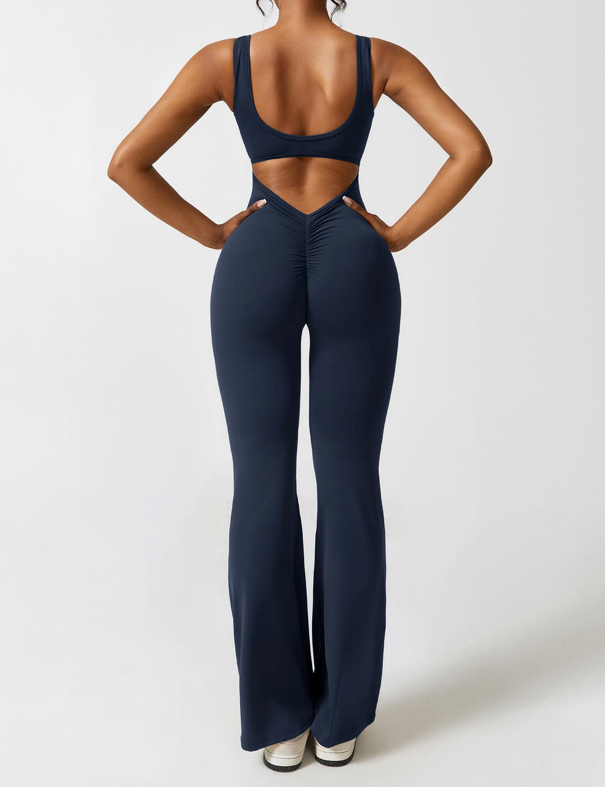 Women's Open Back Flared Jumpsuit