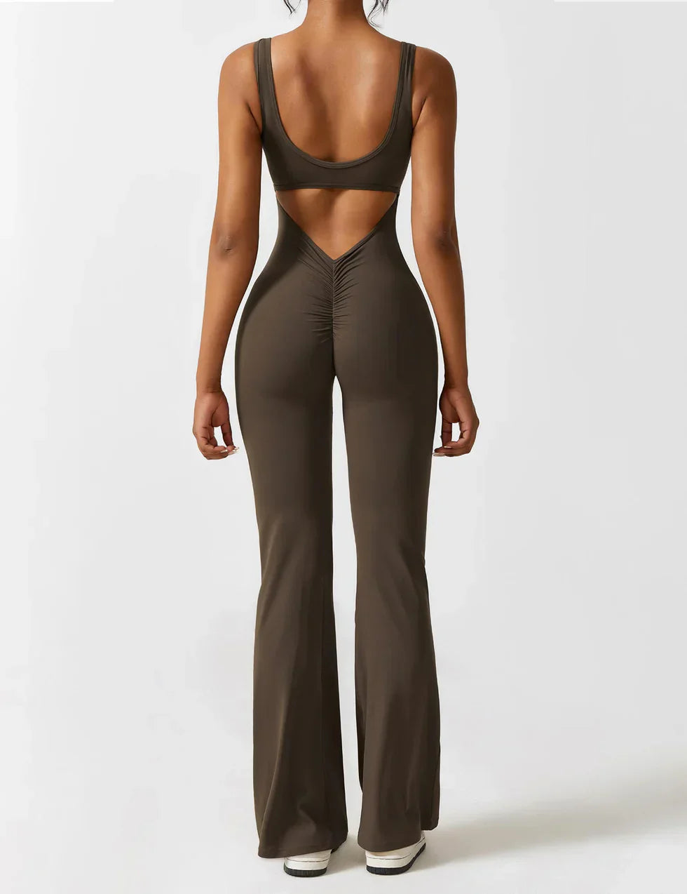 Women's Open Back Flared Jumpsuit