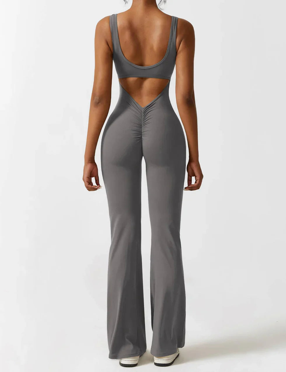 Women's Open Back Flared Jumpsuit