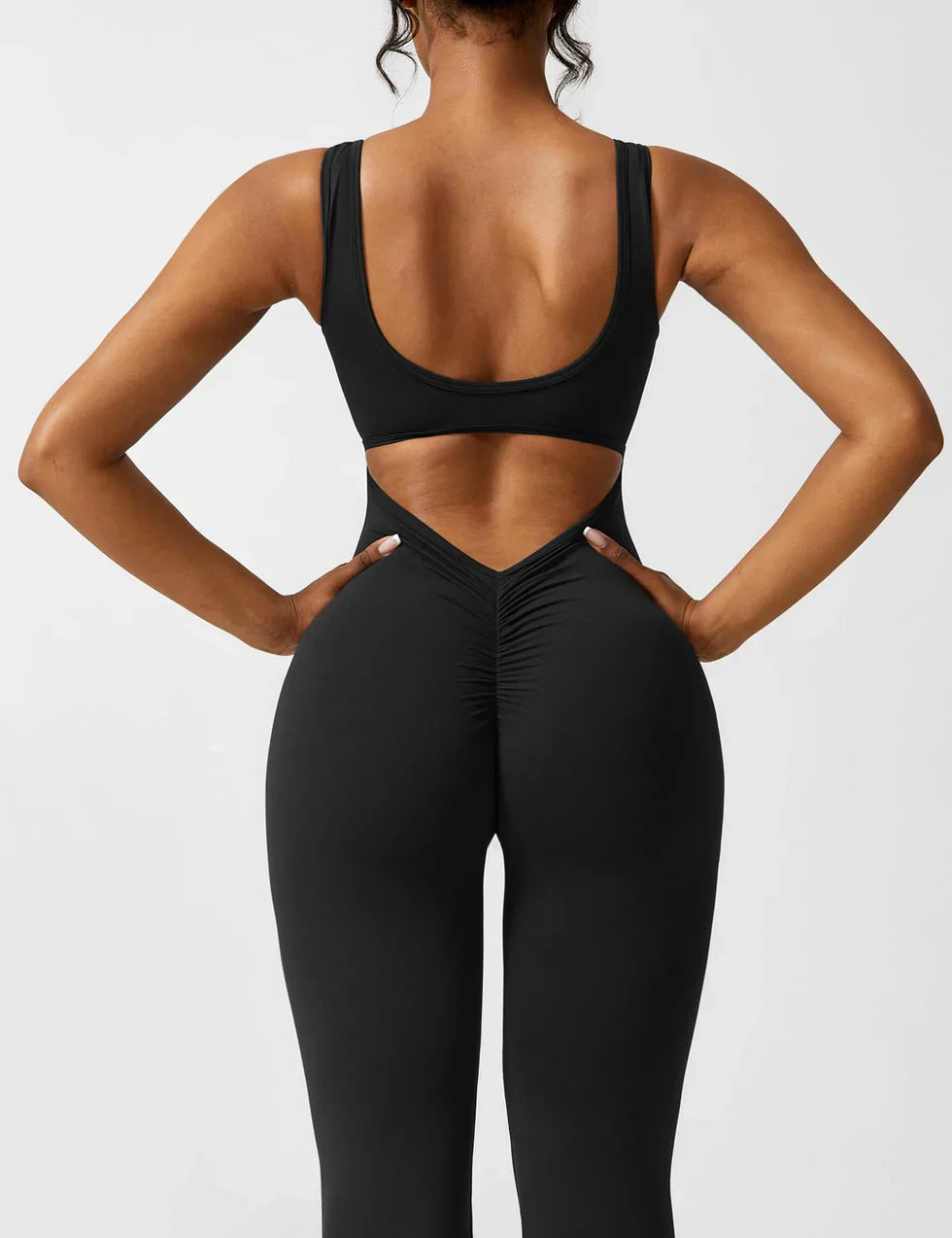Women's Open Back Flared Jumpsuit
