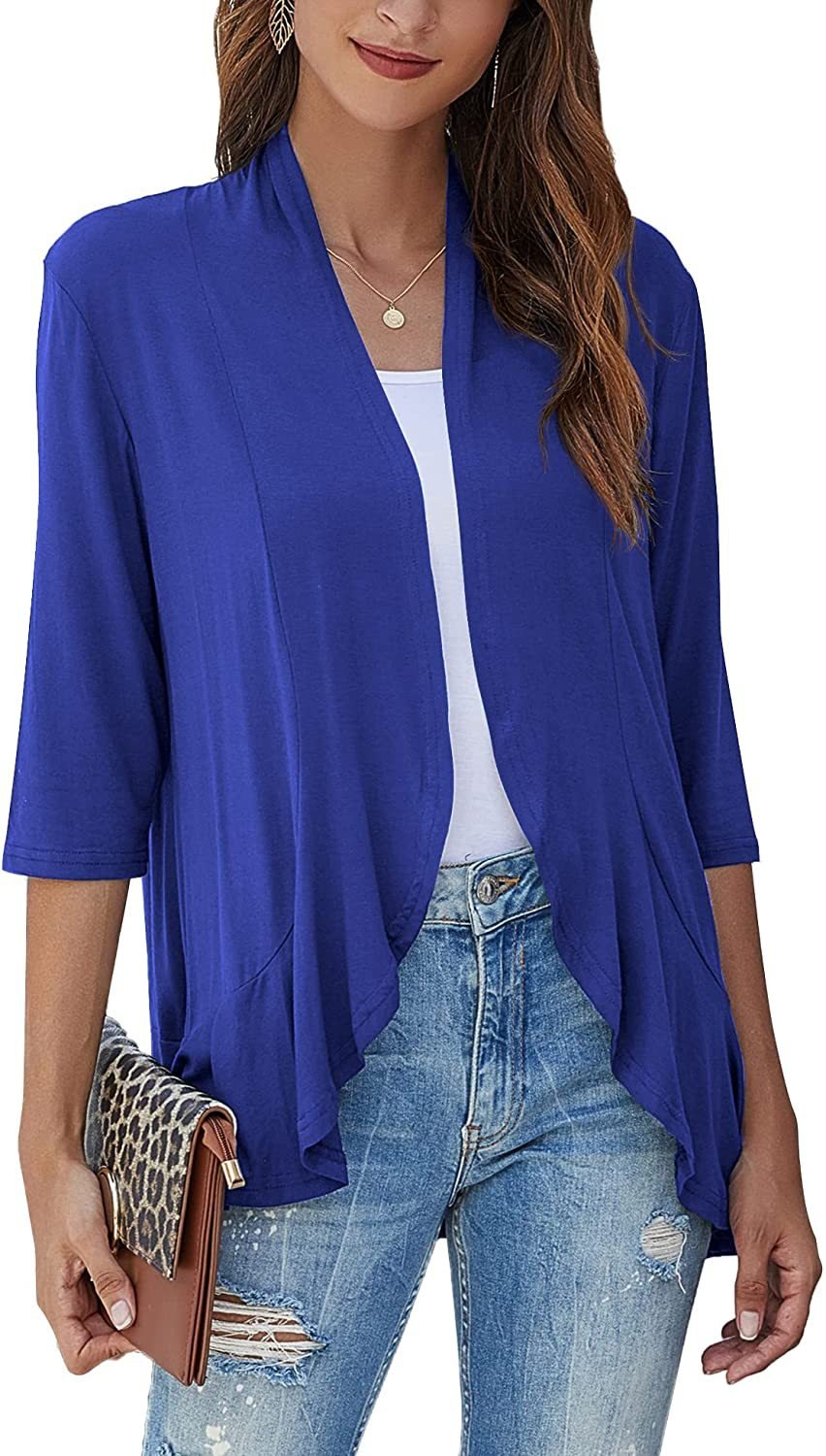 Women's Open Front Draped Cardigan