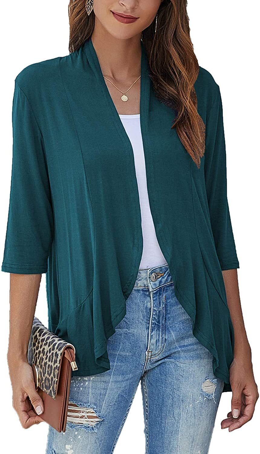 Women's Open Front Draped Cardigan